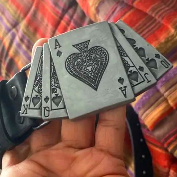 Ace of spades poker belt buckle - Picture 1 of 1